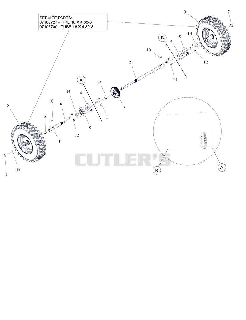 Wheels and Axle - 28"