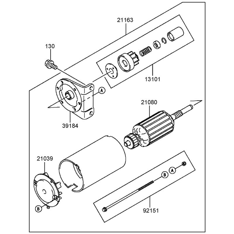 Starter Assembly  Kawasaki FH580V-CS13-R