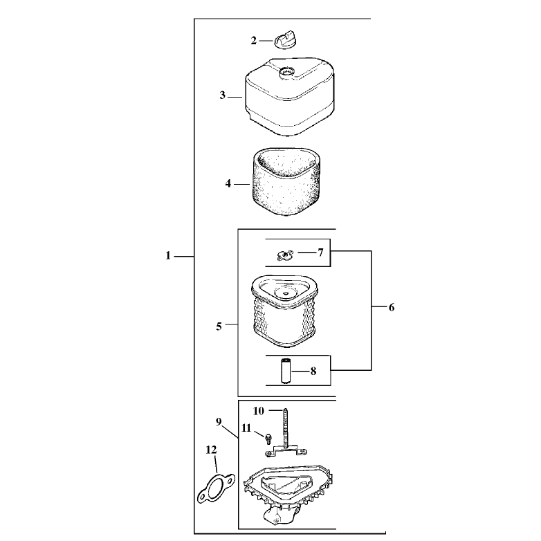 Air Cleaner Assembly Kohler Model Cv15t-41604
