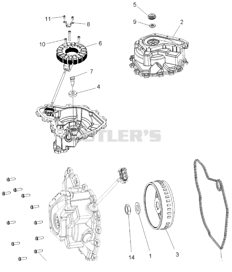 Stator Cover And Flywheel