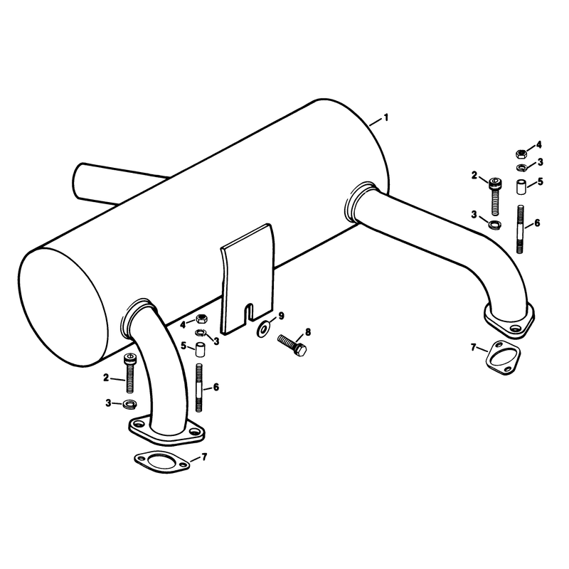 Exhaust Kohler Engine Model No Kt17qs Type No 24324
