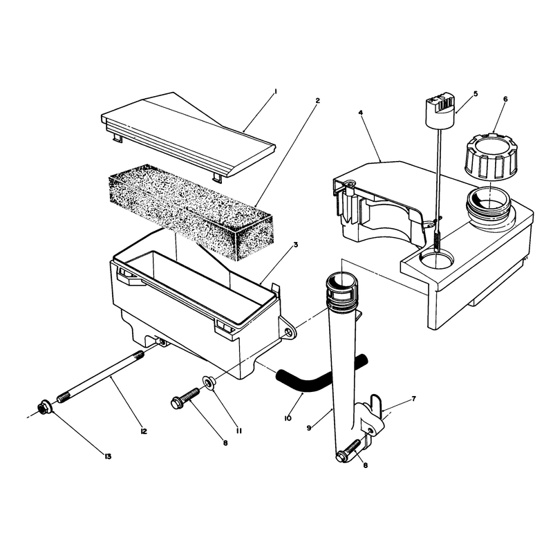 Air Cleaner and Fuel Tank Assembly Model No Vmh7
