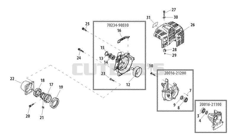 Crankcase, Fan Cover