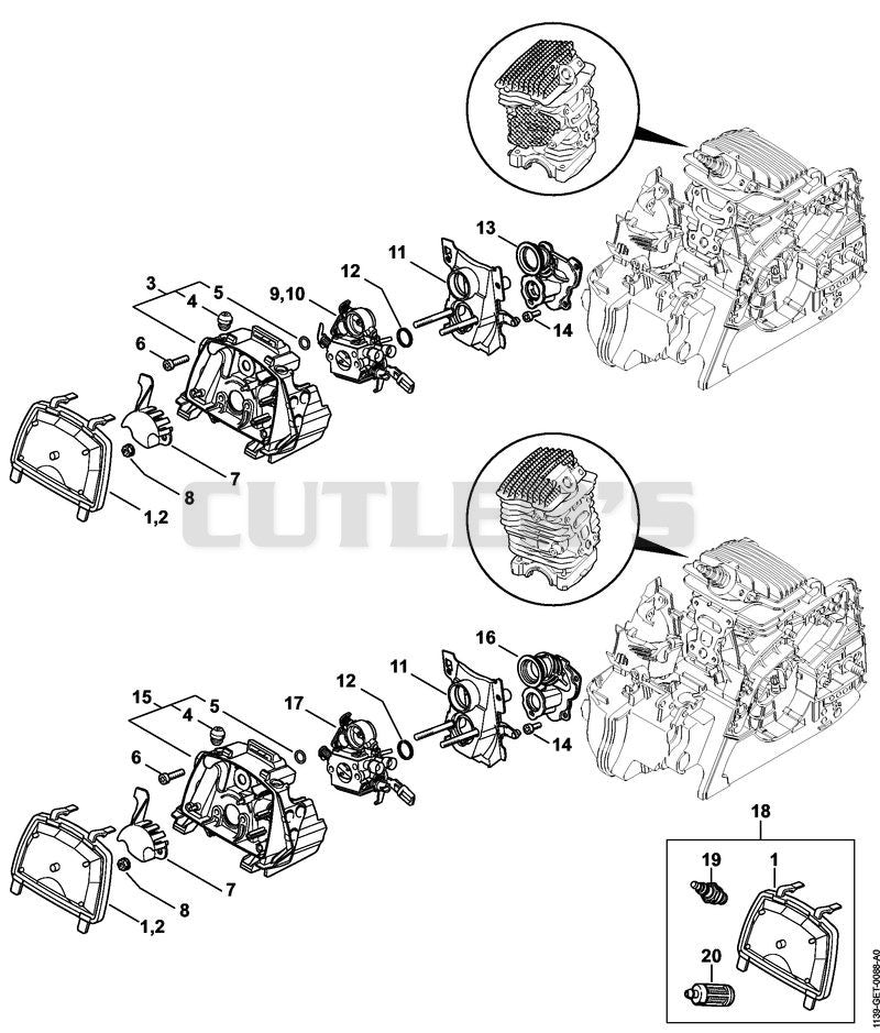 Air filter, Manifold MS 181 C