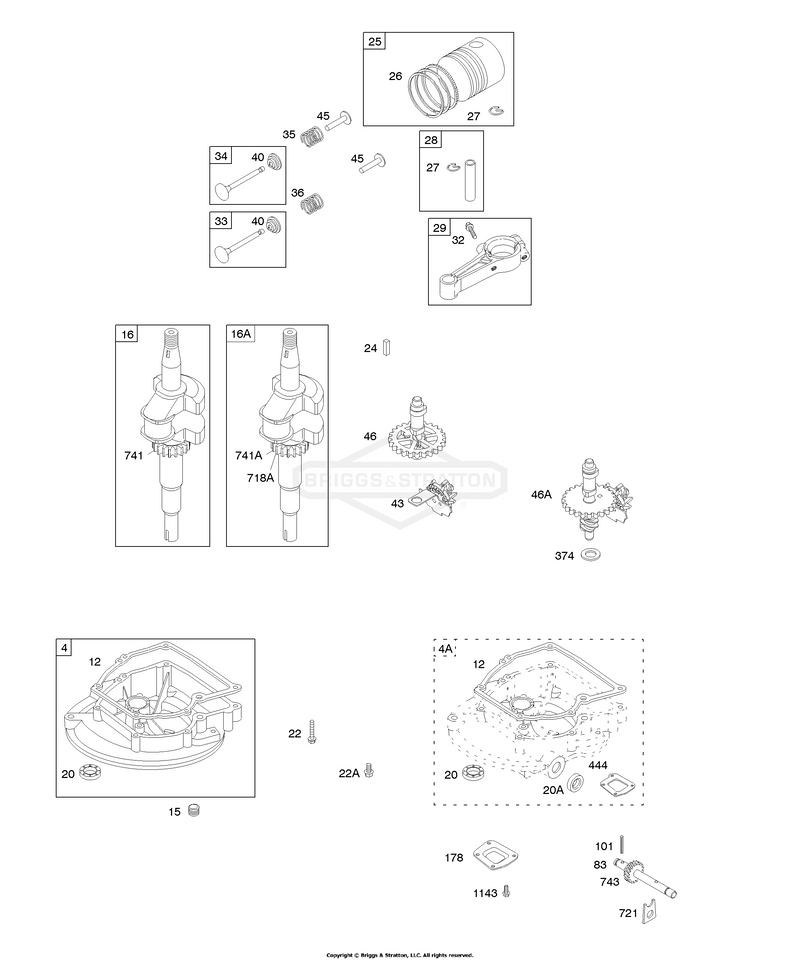 Camshaft, Crankcase Cover/Sump, Crankshaft, Piston/Rings/Connecting Rod