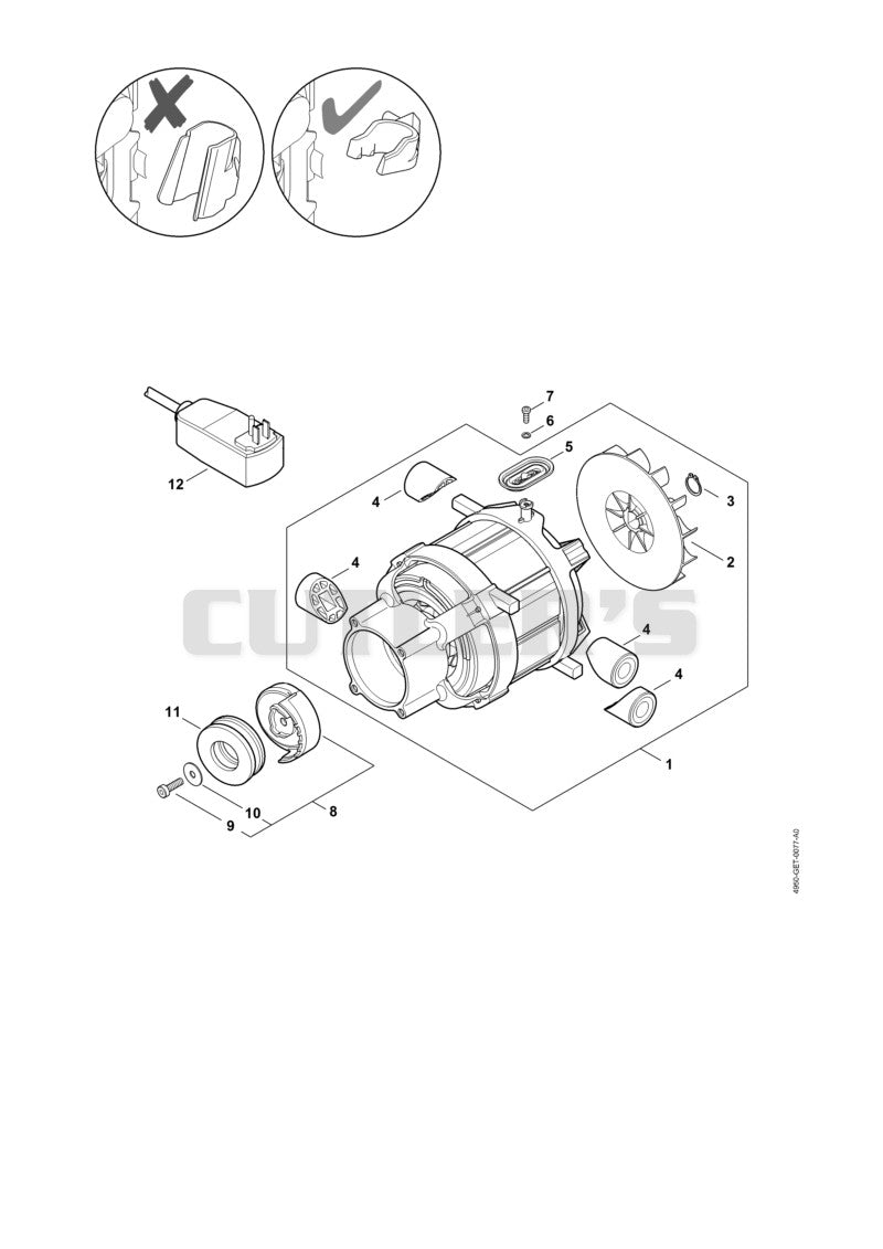 Electric motor, Connecting cable