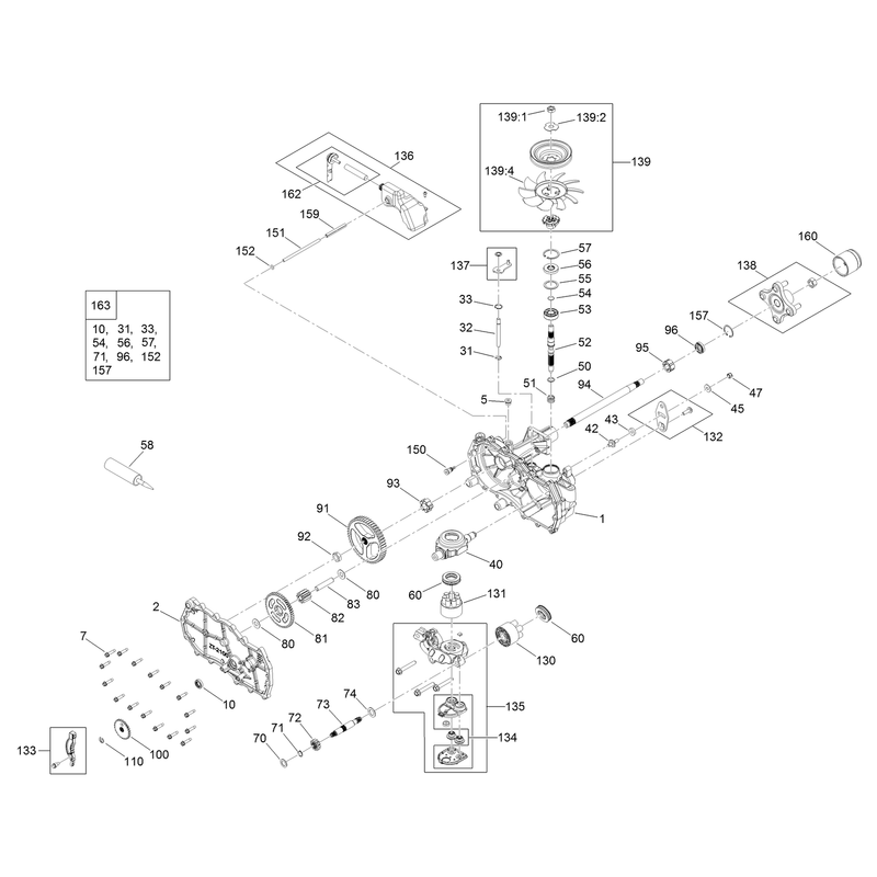 RH Hydro Transmission Assembly No. 139-7451