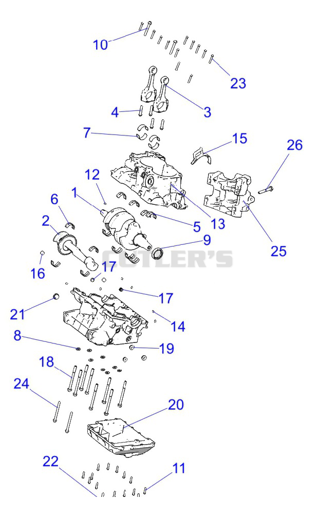 Engine, Crankcase and Crankshaft