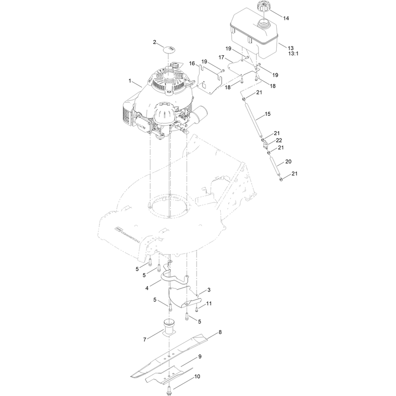 Engine and Blade Assembly
