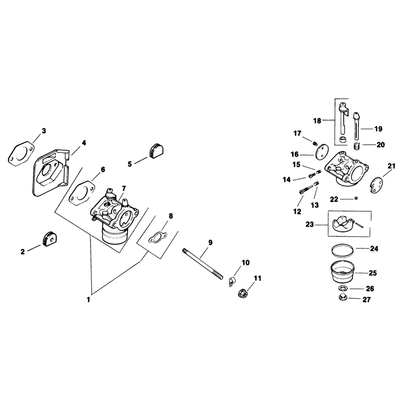 Fuel System Engine Kohler Model Cv125t Spec No 1254