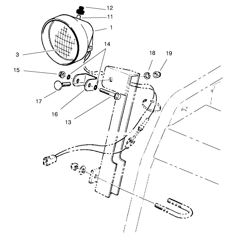 Headlamp Assembly No. 54-9871 (only On: 38559)