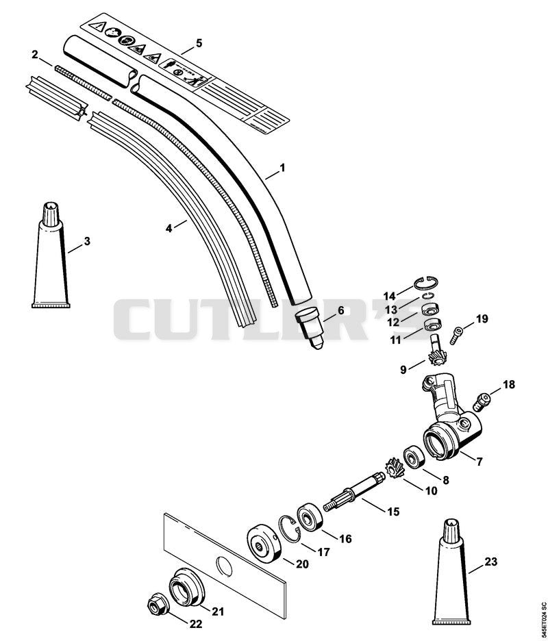 Drive tube assembly, Gear head (50.2014)