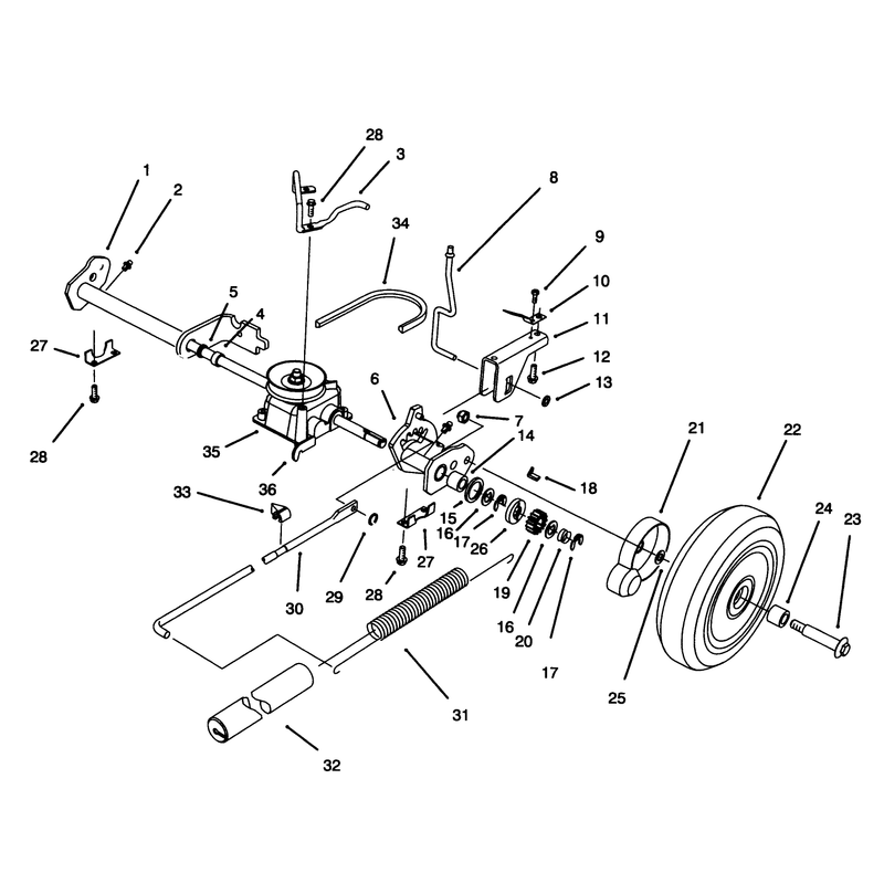 S P Rear Axle Assembly