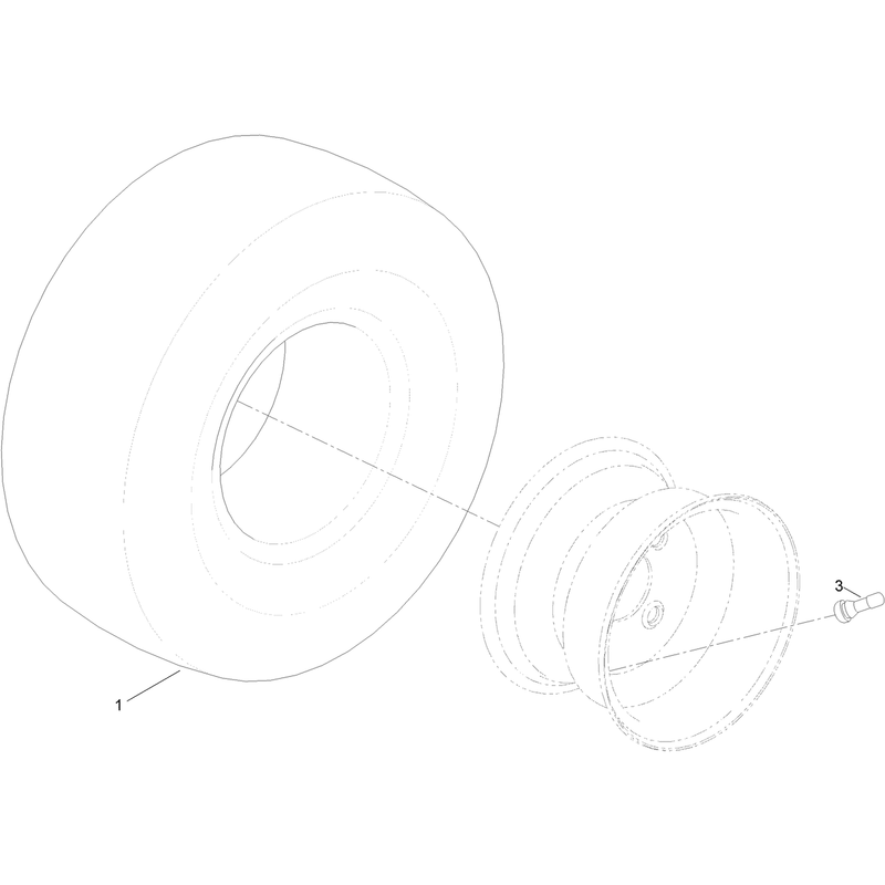 2 Ply Wheel and Tire Assembly No. 131-3671