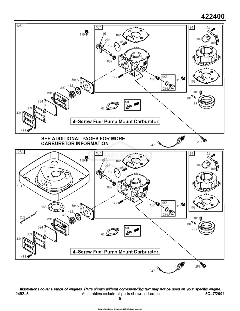Carburetor (4-Screw Mount)