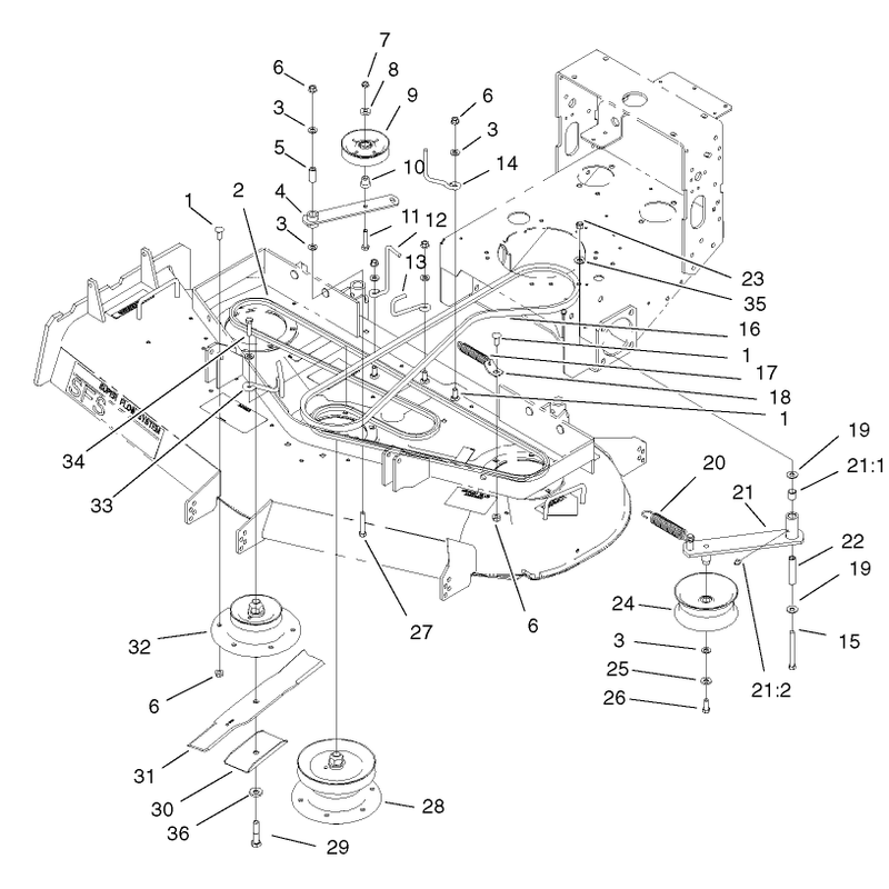 Spindle Idler Pulley and Belt Assembly