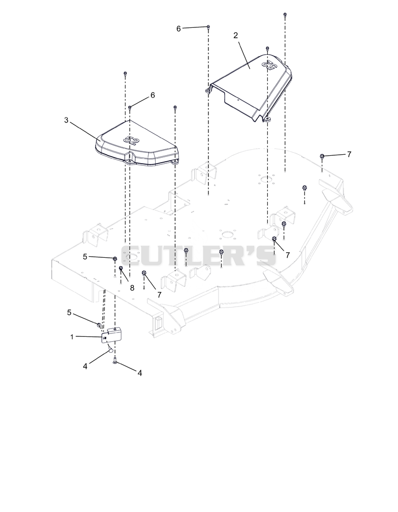 Belt Covers and Baffle - 52"