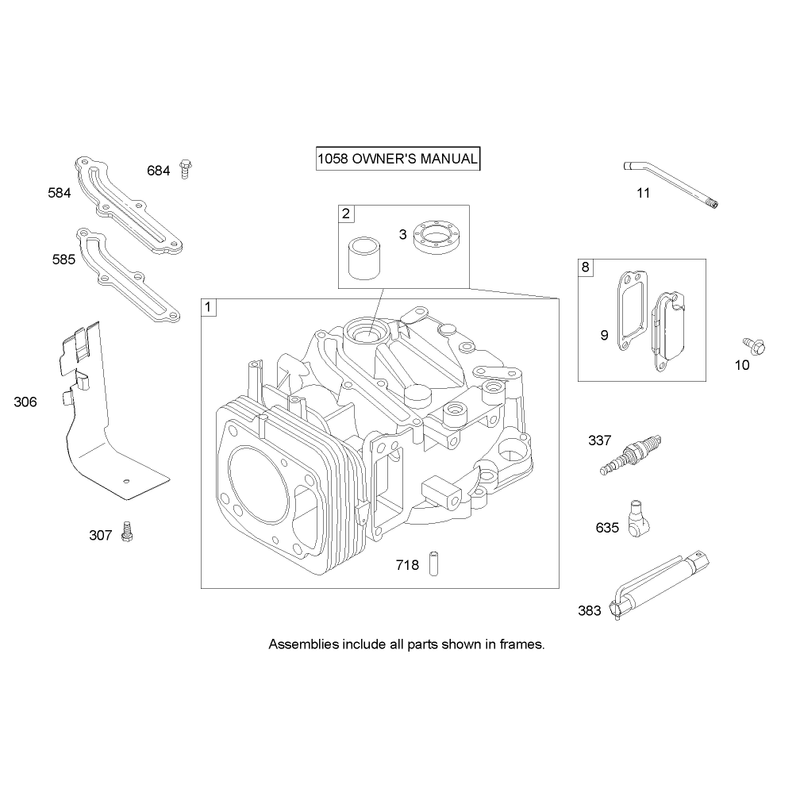 Cylinder Assembly Briggs and Stratton 122607-0116-E1