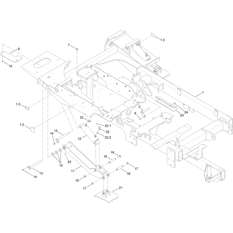 Main Frame and Stablizer Assembly