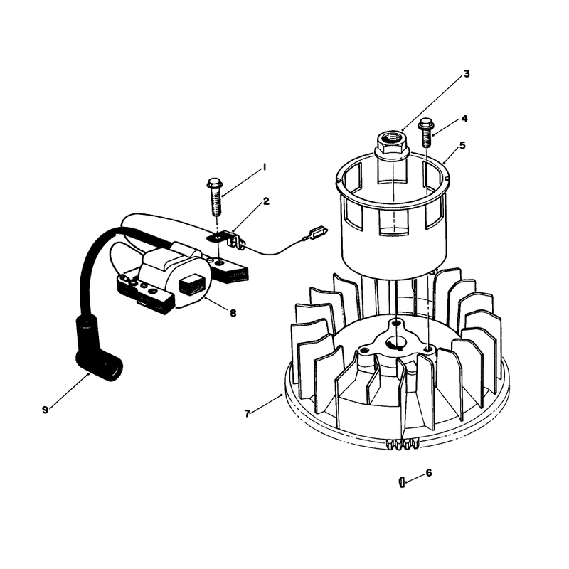 Magneto and Flywheel Assembly Model No Vmj8