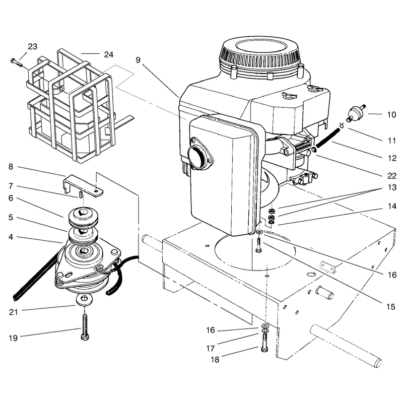 Engine and Clutch Assembly