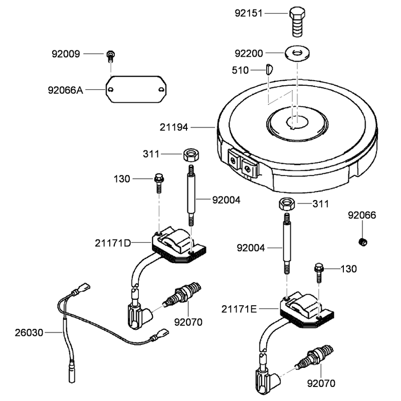 Electric Equipment Assembly Kawasaki FH430V-CS25