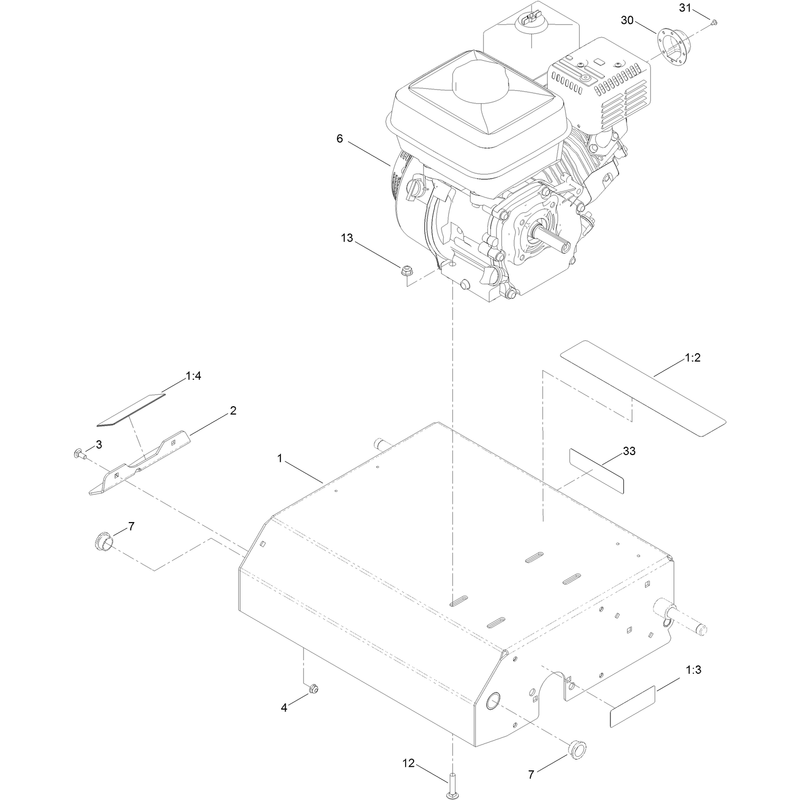 Engine and Frame Assembly