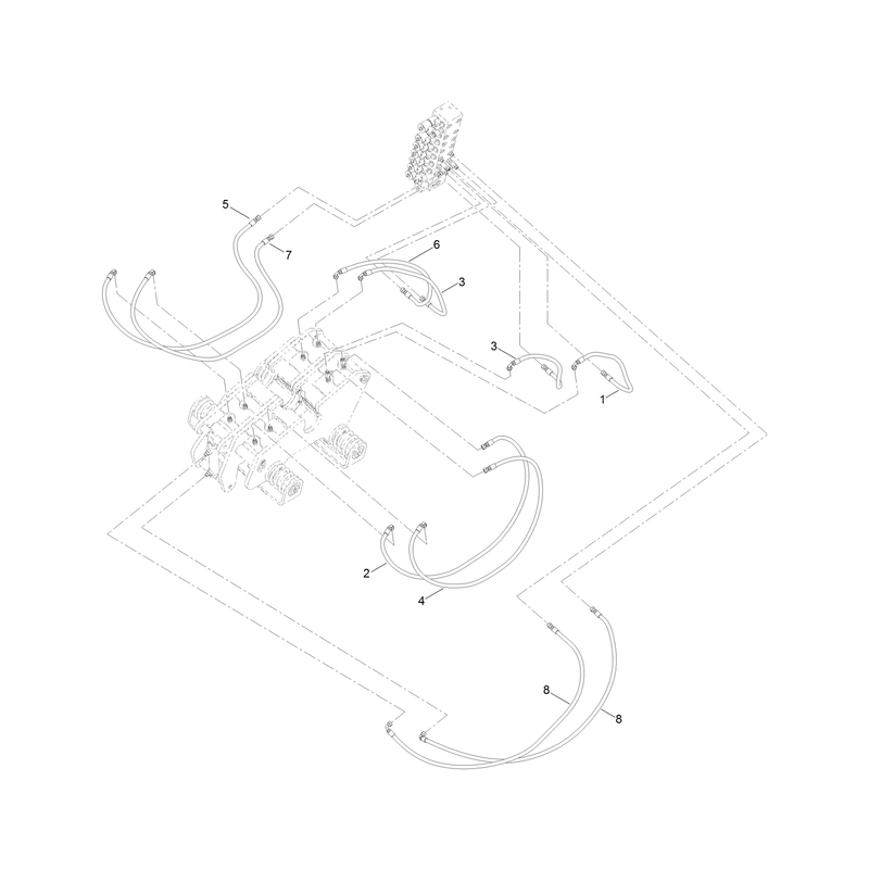 Thrust Frame Hydraulic Hose Assembly No. 2