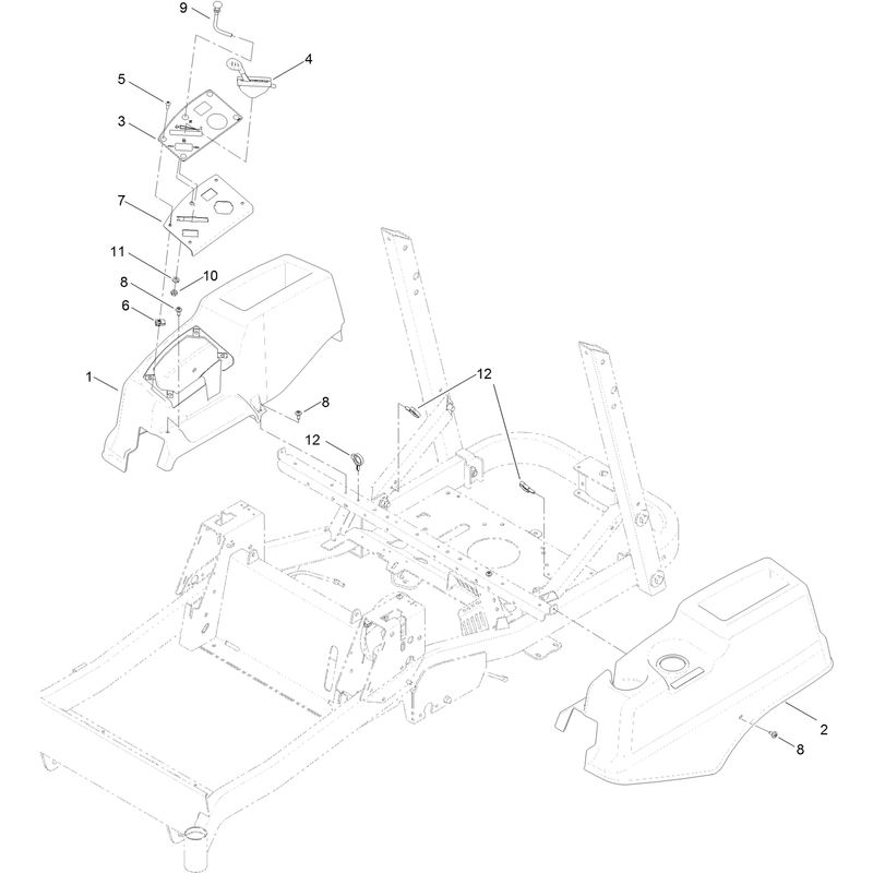 Control Panel and Body Styling Pod Assembly