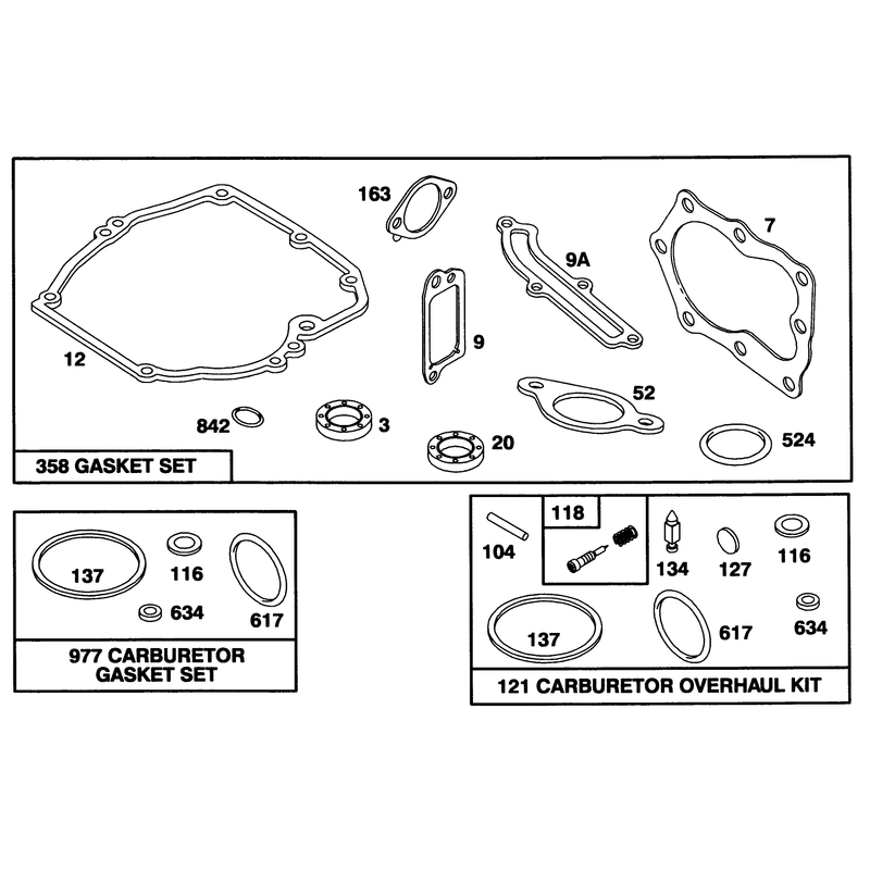 Engine Briggs and Stratton Model 124702-3115-01