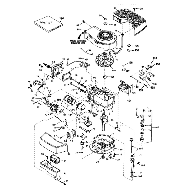 Engine Tecumseh Model Tnt 100-10085e