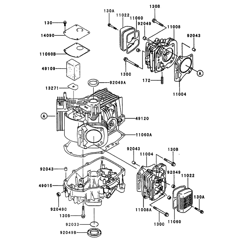 Cylindercrankcase Assembly Kawasaki Fh451v-As08