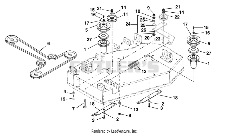 Belts, Spindles, Idlers And Baffles