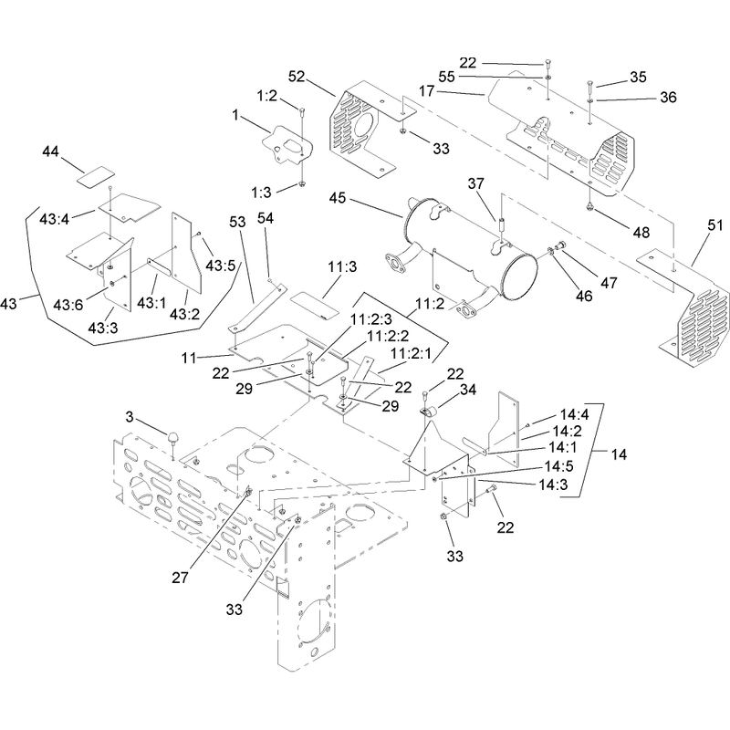 Muffler and Guard Assembly