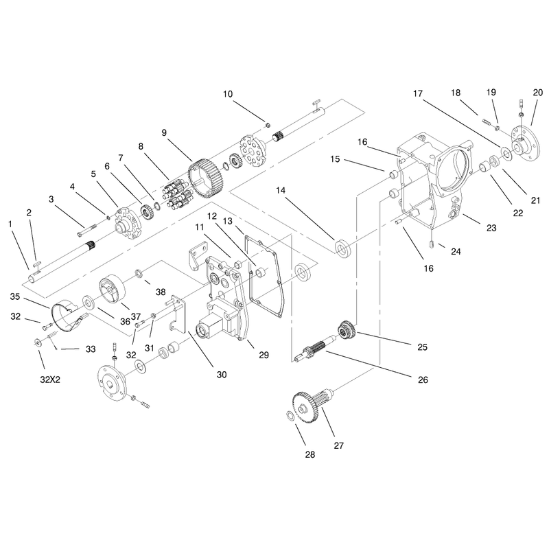 Hydro Trans Axle Assembly