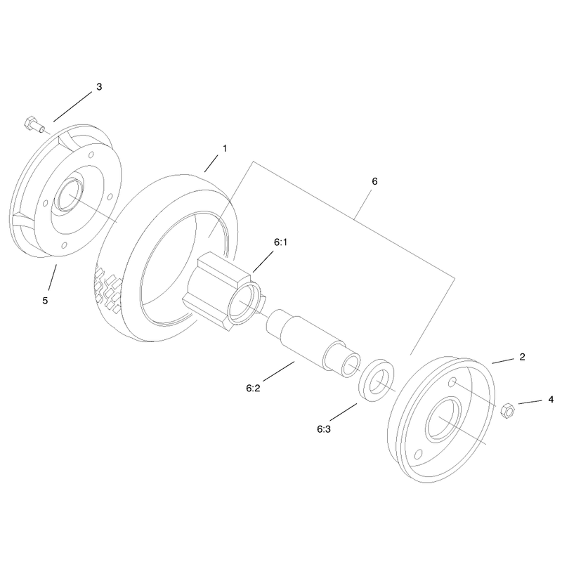 Rear Wheel and Tire Assembly