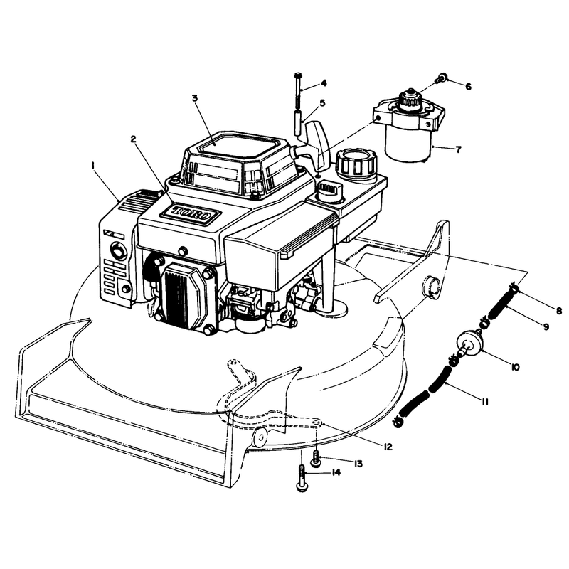 Engine Assembly Model No Vmg6used on Units with Serial No 7001734 and Up