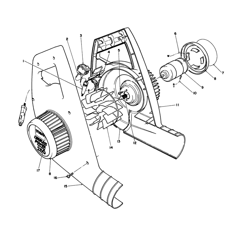 Blower Housing & Motor Assembly
