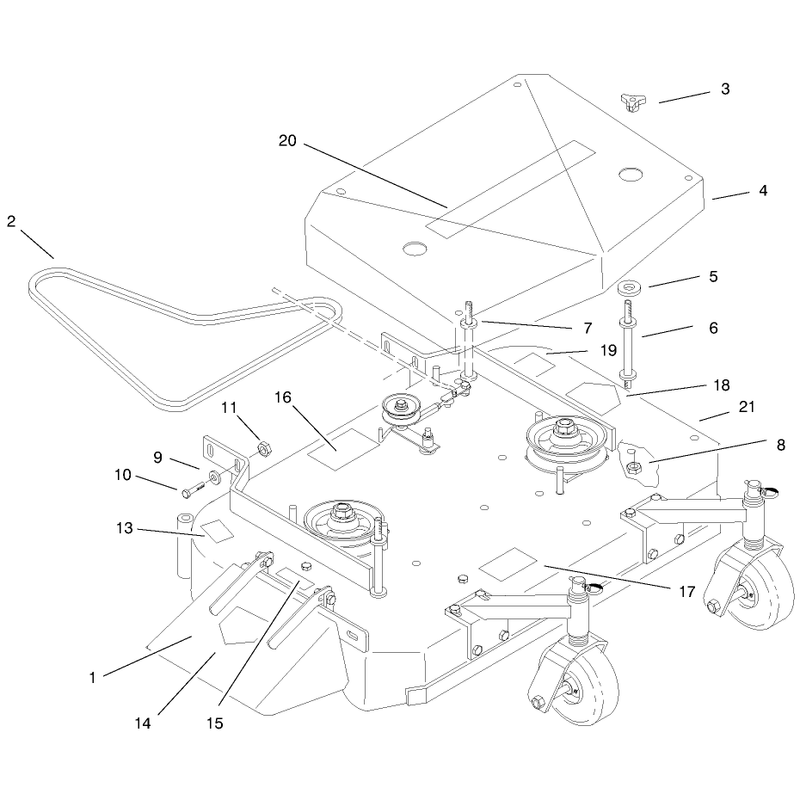 Deck Cover and Deck Drive Belts