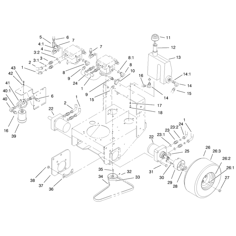 Hydraulic and Drive System Assembly