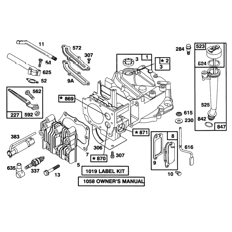 Engine Briggs and Stratton Model 128802-0615-01