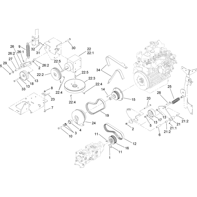 Hydro and Gearbox Drive Assembly