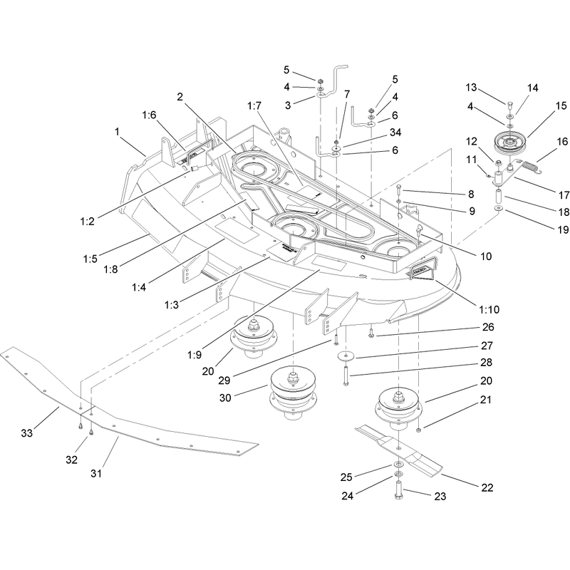 Spindle Pulley and Belt Assembly