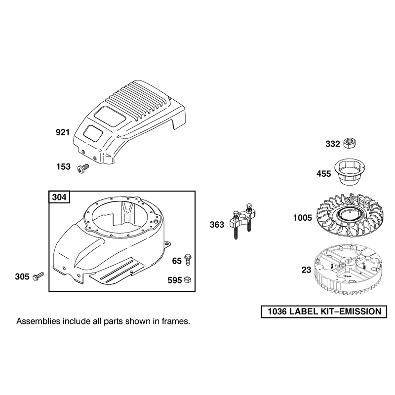 Blower Housing Assembly Engine GTS 200 Only on 20791