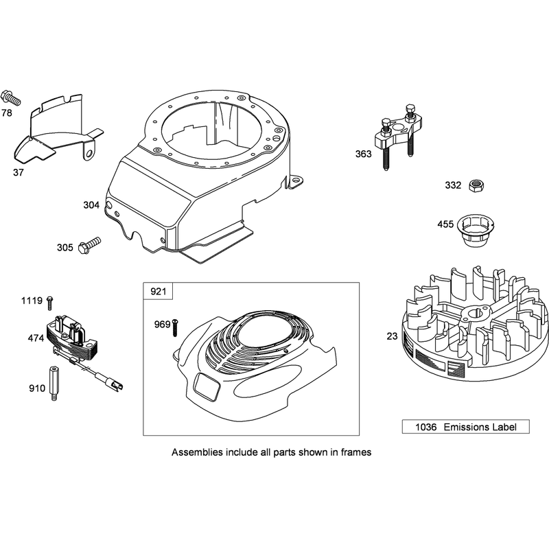 Blower Housing Assembly Briggs and Stratton 126T07-0234-B1