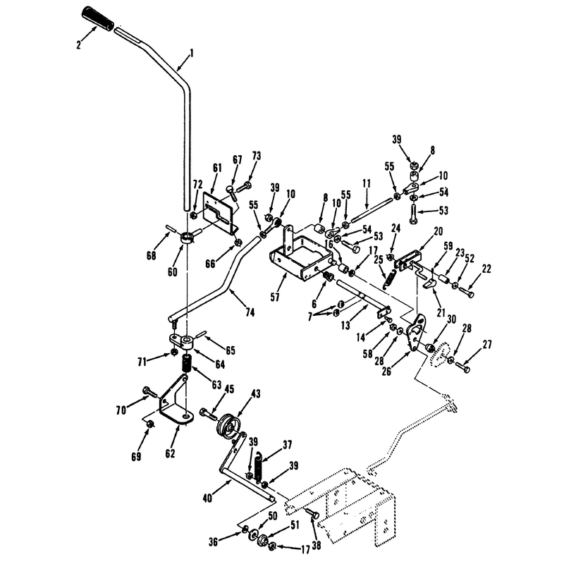 Clutch Brake and Speed Control Linkage