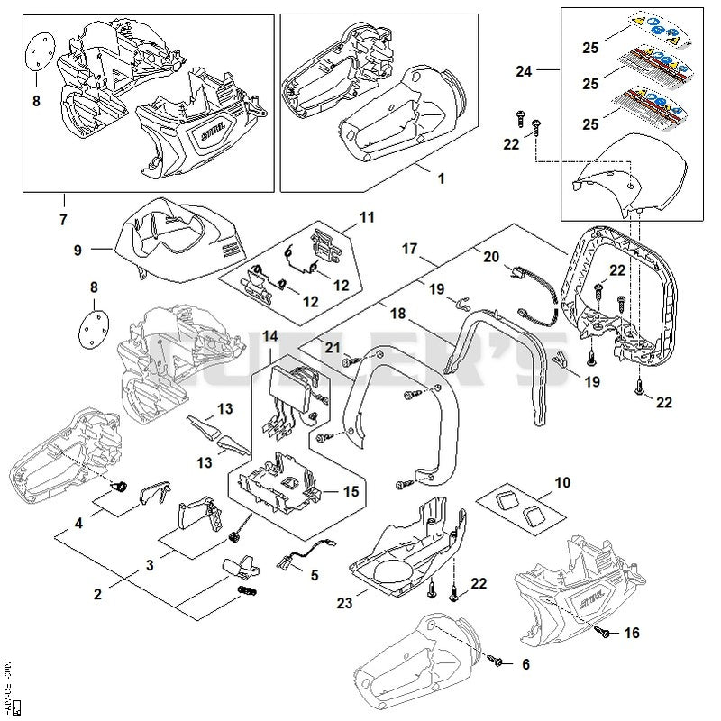 Handle housing, Motor housing, Electronic module