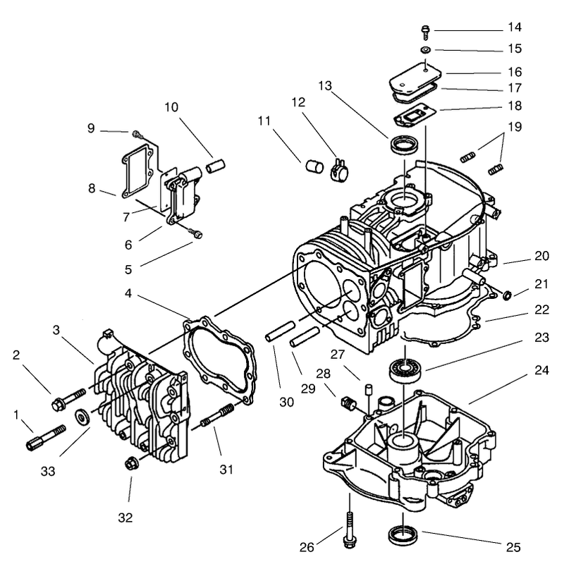 Crankcase Assembly Kawasaki Model FB460V-LS08