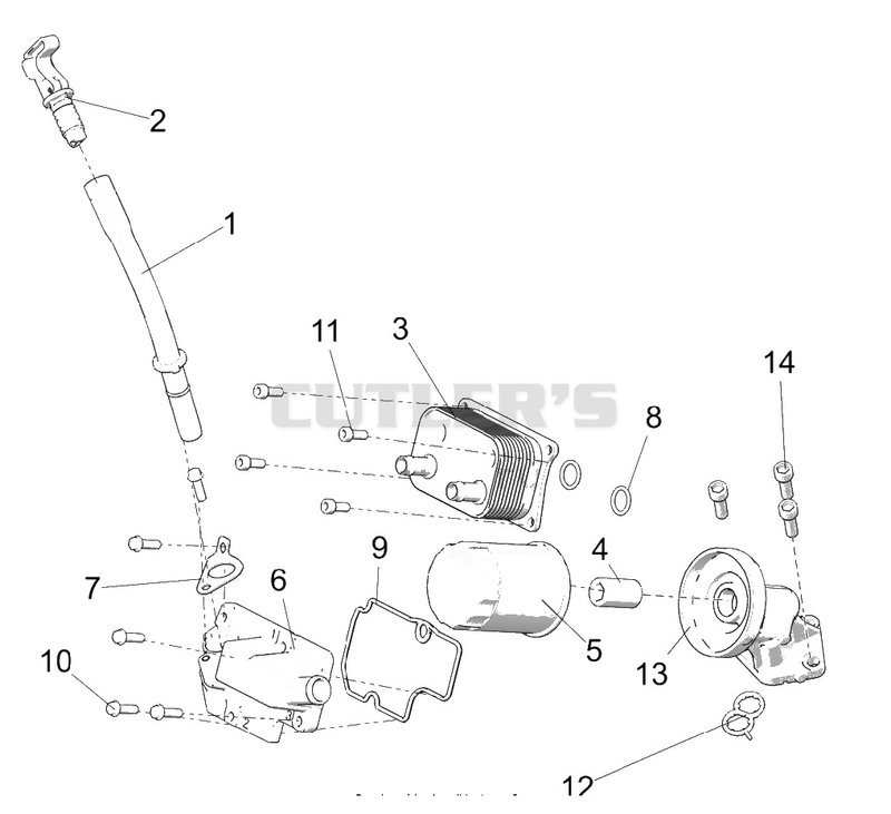 Engine, Dipstick and Oil Filter