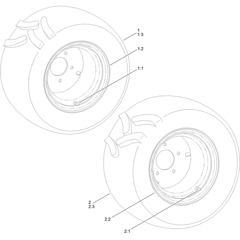 23 Inch Wheel and Tire Assembly